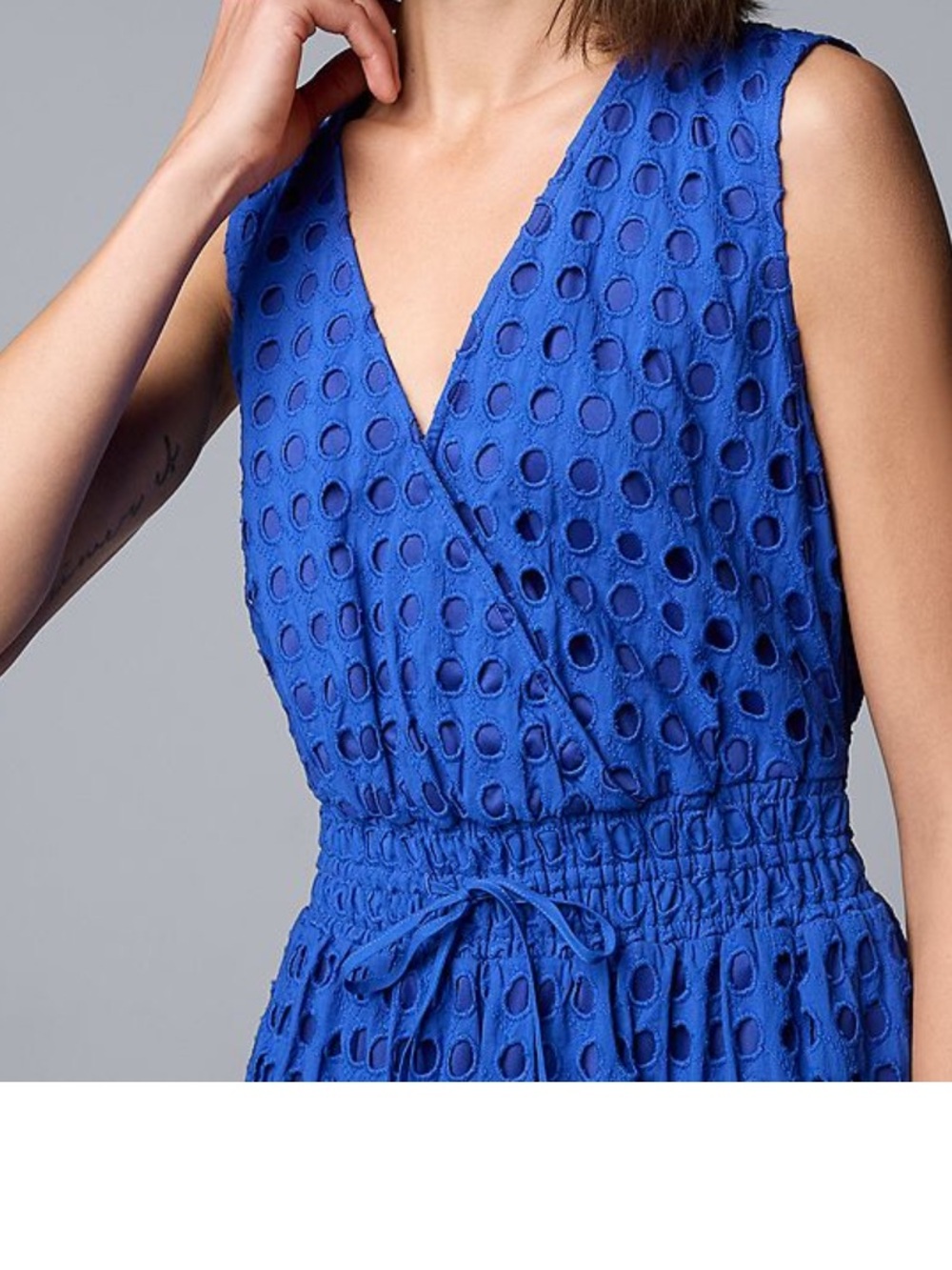 XL Vera Wang Smocked Short Dress - Picture 5 of 13